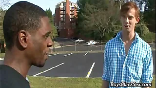 Blacks On Boys - Interracial Hardcore Gay Porn Movie 19